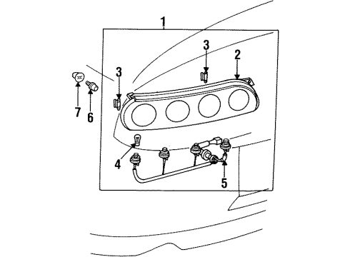 1998 Toyota Supra Tail Lamps Diagram