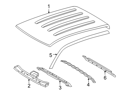 2011 Toyota Tacoma Roof & Components Diagram 2 - Thumbnail