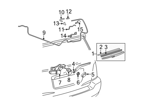 2006 Toyota Highlander Cap, WIPER Arm Head Diagram for 85292-35010