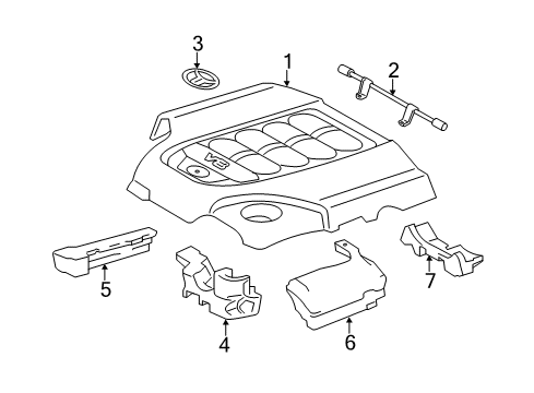 2018 Toyota Land Cruiser Engine Appearance Cover Diagram