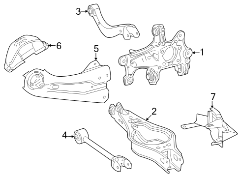 2023 Toyota bZ4X Rear Suspension, Control Arm, Ride Control, Stabilizer Bar Diagram 3 - Thumbnail