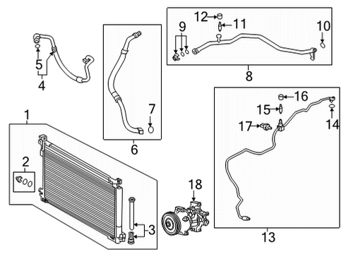 2022 Toyota Corolla Cross EVAPORATOR SUB-ASSY Diagram for 88501-0A040