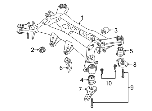 2021 Toyota GR Supra Rear Suspension Mounting Diagram