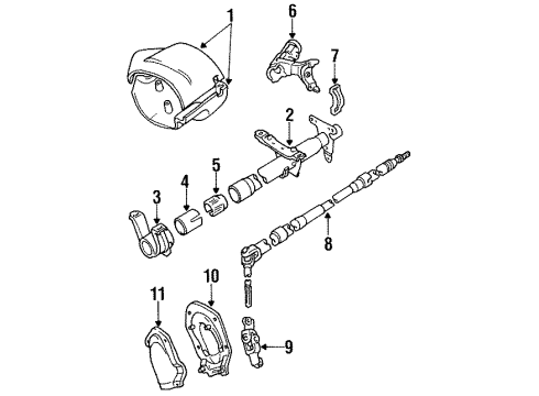 1994 Toyota Tercel Switch Assy, Turn Signal Diagram for 84310-16560