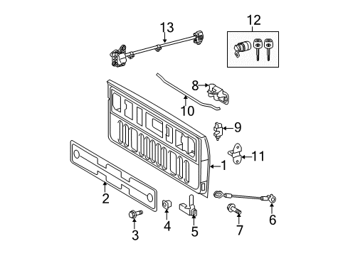 2009 Toyota Tundra Tail Gate, Body Diagram 1 - Thumbnail