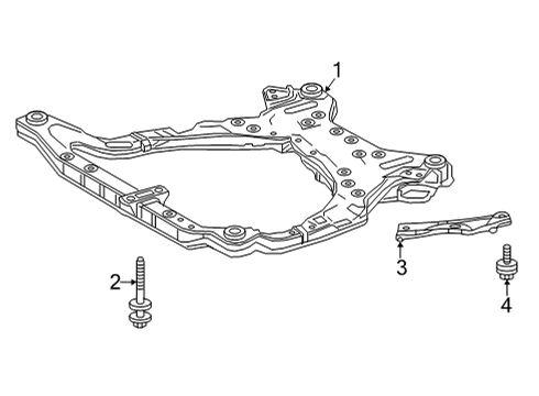 2021 Toyota Sienna Suspension Mounting - Front Diagram