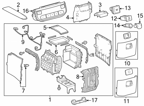 2024 Toyota Grand Highlander COVER, CONSOLE BOX H Diagram for 58849-0E250-C0