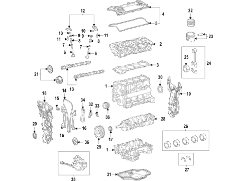 2021 Toyota Avalon Engine Parts & Mounts, Timing, Lubrication System Diagram 5 - Thumbnail