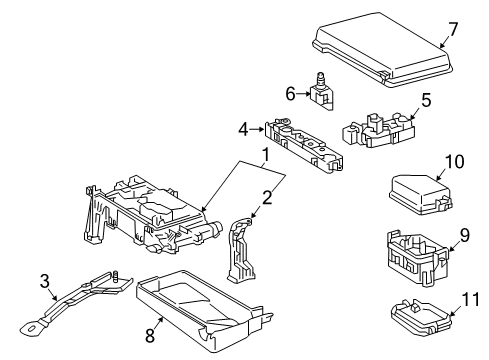 2023 Toyota Tacoma Block, Engine Room Relay Diagram for 82742-04020