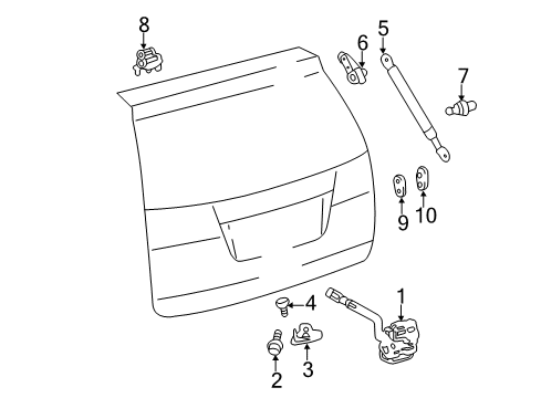 2008 Toyota Sienna Lift Gate Diagram 2 - Thumbnail