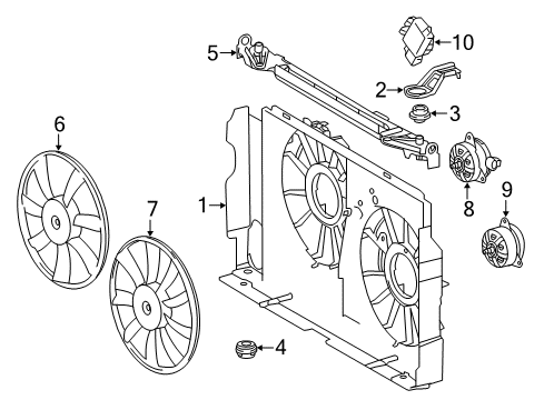 2016 Toyota RAV4 Cooling System, Radiator, Water Pump, Cooling Fan Diagram 1 - Thumbnail