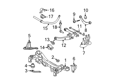 2008 Scion tC Cushion, Rear Suspension Member Body Mounting, Rear Diagram for 52275-21030