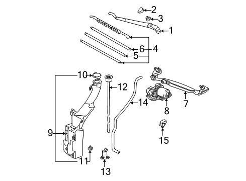 2002 Toyota RAV4 Jar Assy, Windshield Washer Diagram for 85315-42130