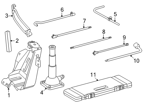 2009 Toyota Land Cruiser Jack & Components Diagram