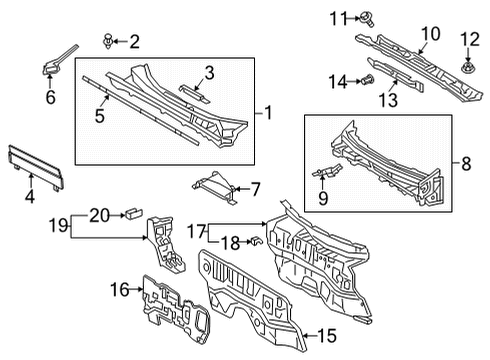 2021 Toyota Venza Cowl Diagram