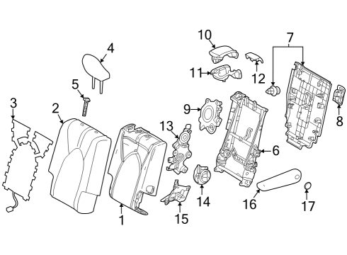 2024 Toyota Grand Highlander Cap, Seat ARMREST, N Diagram for 72848-28030-C3