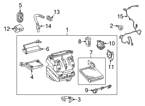 2014 Toyota Prius V Unit Sub-Assy, Heater Radiator Diagram for 87107-02230