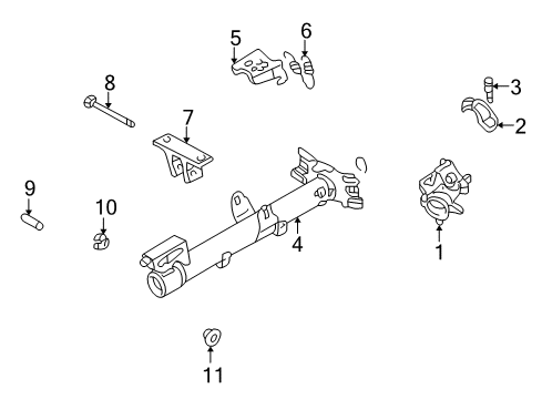 2004 Toyota MR2 Spyder Lower Support Bolt Diagram for 91511-C0850