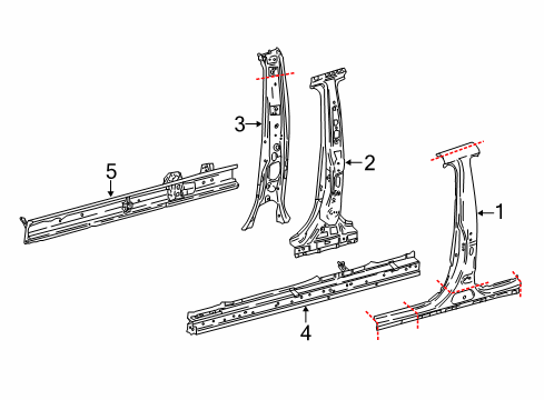 2018 Toyota Camry Center Pillar & Rocker Diagram 1 - Thumbnail