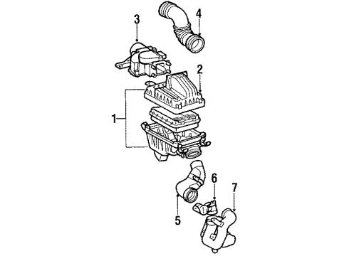 1988 Toyota Corolla Air Mass Sensor Diagram for 22250-02011