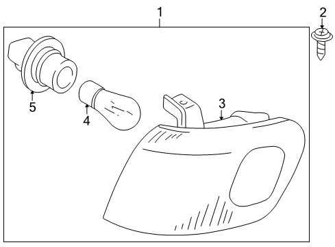 2000 Toyota Corolla Lamp Assy, Front Turn Signal, LH Diagram for 81520-02040