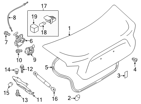 2015 Scion FR-S Cable Assembly TRK Diagram for SU003-01406