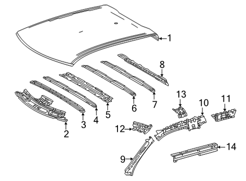 2024 Toyota Tundra Roof & Components Diagram 1 - Thumbnail