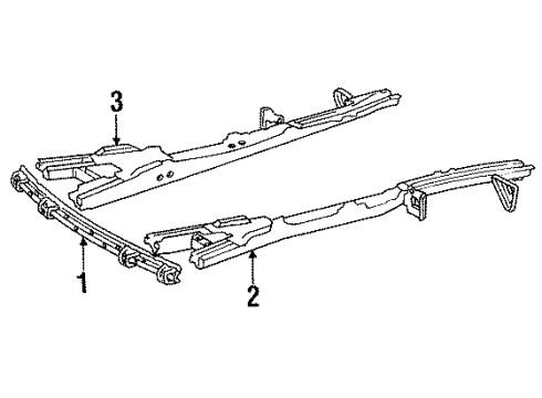 1987 Toyota Van Member Sub-Assembly, Front Cross Diagram for 57104-28070