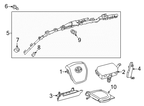 2016 Scion iM Air Bag Assembly, Front Seat Diagram for 73920-12140