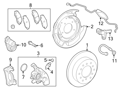 2023 Toyota Sequoia HOSE, FLEXIBLE Diagram for 90947-A2133