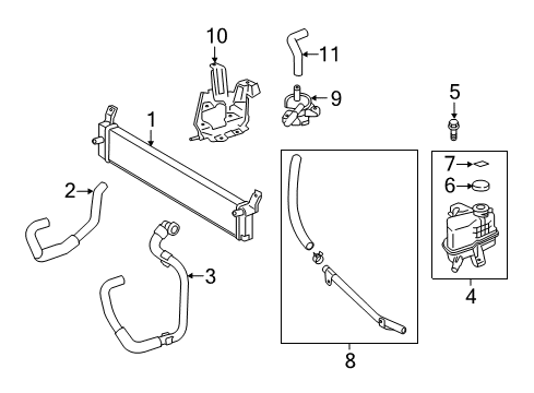 2014 Toyota Camry Inverter Cooling Components Diagram