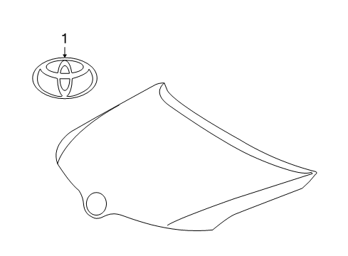 2010 Toyota Venza Exterior Trim - Hood Diagram