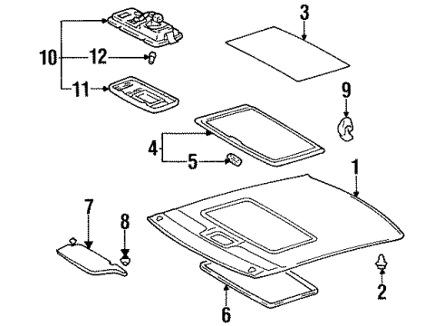 1994 Toyota Celica Opening Trim Diagram for 63318-20120-B1