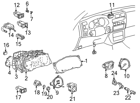 1996 Toyota RAV4 Buzzer Assy, Reverse Warning Diagram for 83970-20010