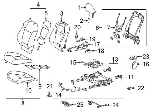 2023 Toyota Corolla PAD, FR SEAT CUSHION Diagram for 71511-02E80