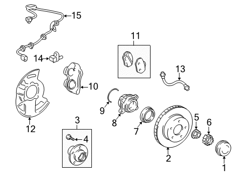 2007 Toyota FJ Cruiser Brake Components, Brakes Diagram 2 - Thumbnail