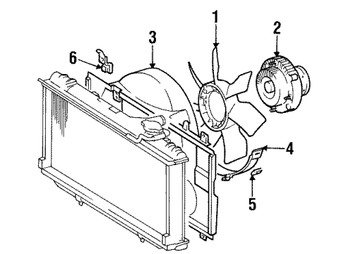 1995 Toyota Supra Cooling System, Radiator, Water Pump, Cooling Fan Diagram 1 - Thumbnail