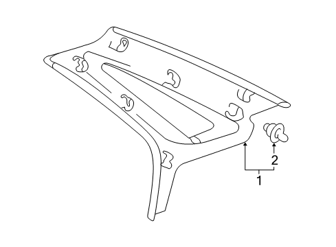 2002 Toyota Avalon Interior Trim - Quarter Panels Diagram