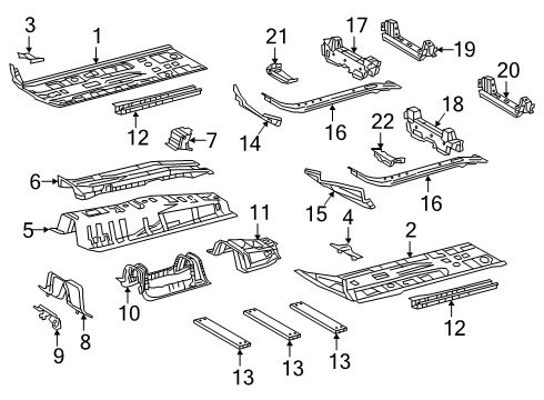 2021 Toyota C-HR Panel Sub-Assembly, Front F Diagram for 58014-47010