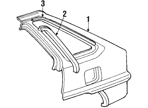 1986 Toyota Tercel Quarter Panel & Components Diagram 3 - Thumbnail