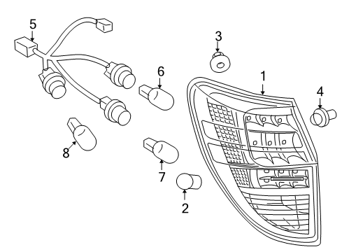 2012 Toyota RAV4 Tail Lamps Diagram