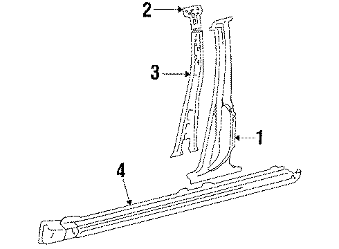 1990 Toyota Camry Pan, Front Floor Diagram for 58111-32050