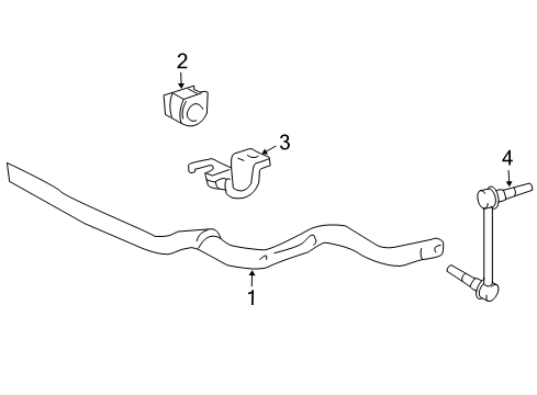 2008 Toyota FJ Cruiser Stabilizer Bar & Components - Front Diagram 2 - Thumbnail