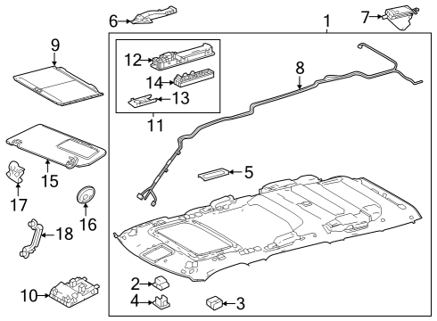 2024 Toyota Sequoia TRIM SUB-ASSY, SUNSH Diagram for 63306-0C040-B0