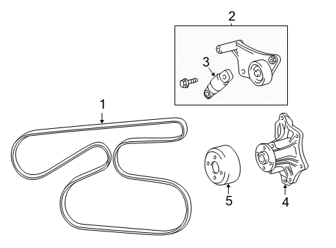 2006 Toyota Solara TENSIONER Assembly, V-RIBBED Belt Diagram for 16620-28090