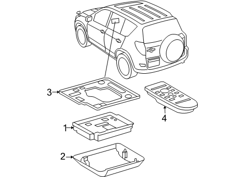 2007 Toyota RAV4 Entertainment System Components Diagram