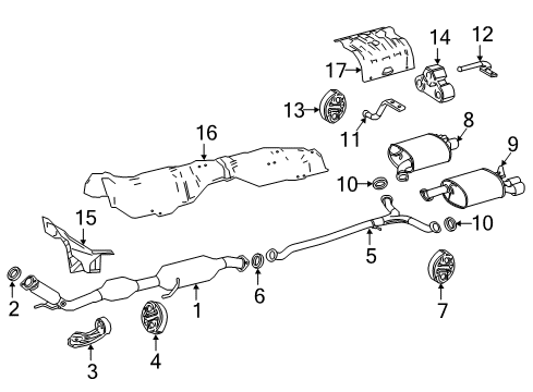 2020 Toyota Camry Exhaust Components Diagram 6 - Thumbnail