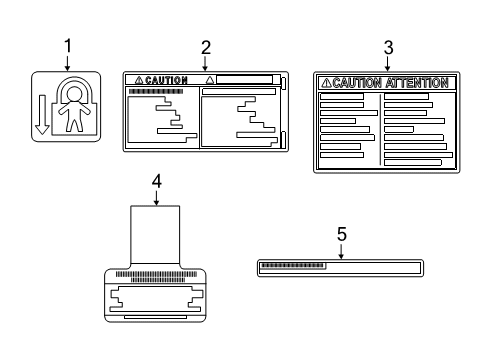 2019 Toyota Avalon Information Labels Diagram 1 - Thumbnail