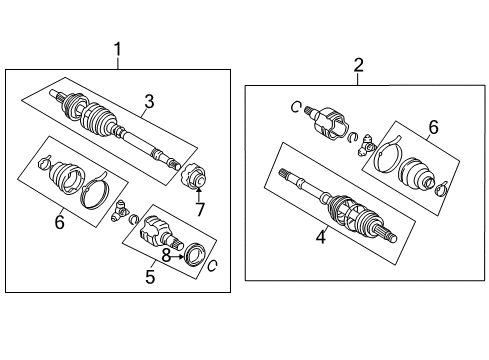 2001 Toyota Echo Shaft Assy, Fr Drive Diagram for 43410-52071