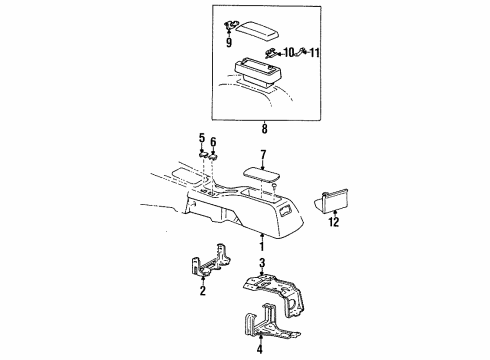 1994 Toyota Corolla Rear Console Diagram